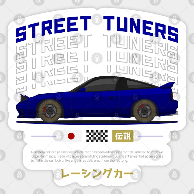 Tuner Blue S13 JDM Sticker by GoldenTuners